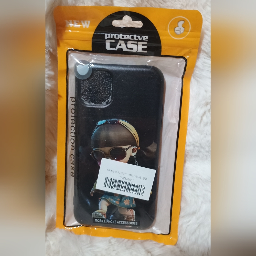 Black Cartoon Character Phone Case